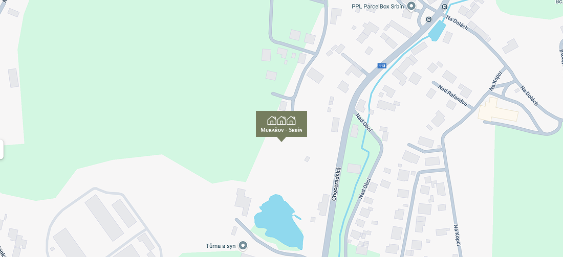 Mapa Mukařov–Srbín